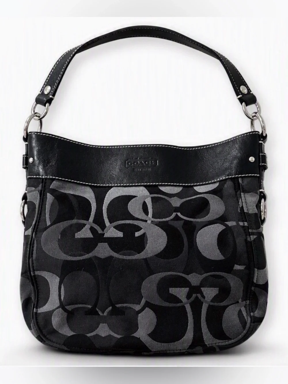 Coach Zoe Signature Optic Hobo Shoulder Bag